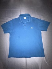 Lacoste Polo Shirt Mens Small Blue Classic Pique Short Sleeve Croc Logo Casual