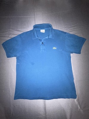 Lacoste Polo Shirt Mens Small Blue Classic Pique Short Sleeve Croc Logo Casual