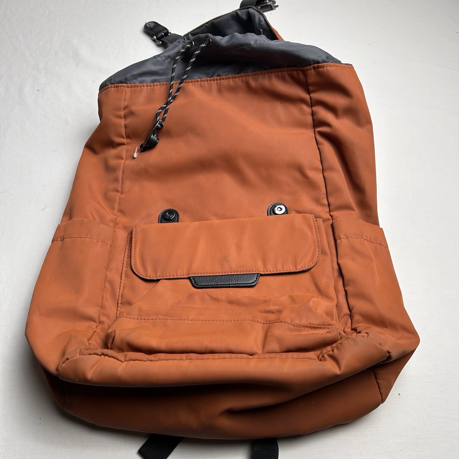 Orange Laptop Backpack Storage Draw String Travel… - image 3