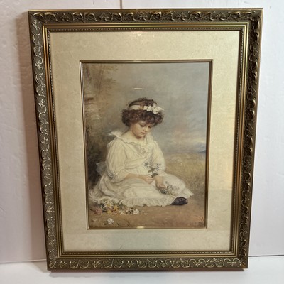 Vtg Little Speedwells Darling Blue / Sir John Everett Millais 1892 cottage core￼