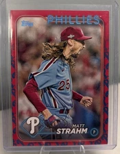 Matt Strahm Phillies 2024 Topps Series 2 #528  Team Logo Border Variation