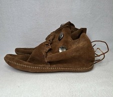 Vtg. Minnetonka Moccasin High Top Concho Boots Softsole 835 No Zipper Size 8