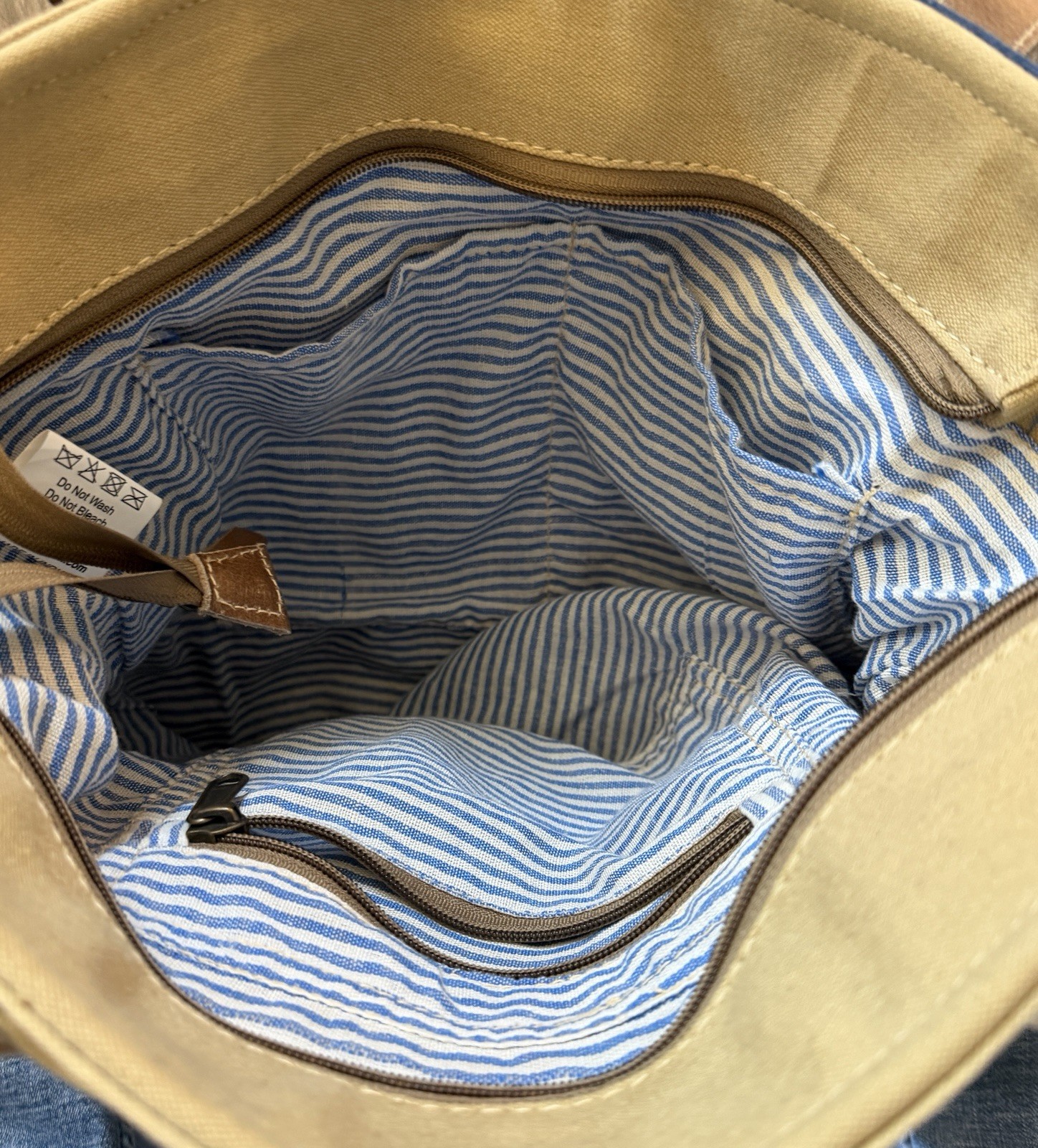 Travelteli Patchwork Tote Bag Polka Dot Denim Tot… - image 9