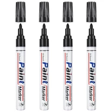 DAPAWIN Black Paint Pen Permanent Marker Waterproof -4 Black paint markers,p...