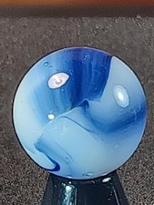 9/16" Peltier Midnight Blues Ice White Rainbo NM Serious Marble B271