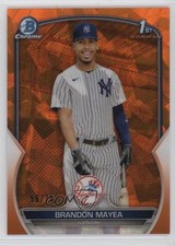 2023 Bowman Chrome Sapphire Edition Prospects Orange 56/75 Brandon Mayea 7c7