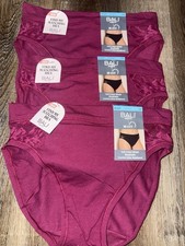 Bali 3-Pair Womens Hi-Cut Underwear Panties Cotton Modal Blend S/5