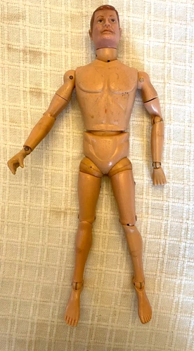 NEAT PREOWED 1964 PATENT PENDING GI JOE DOLL - FULLY JOINTED WITH WEAR EVIDENT