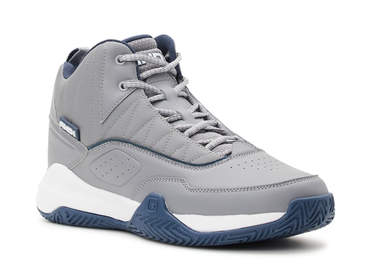 AND1 Men's Gray Lace-up Mid Top Athletic Basketball Sneakers Shoes: 7-13