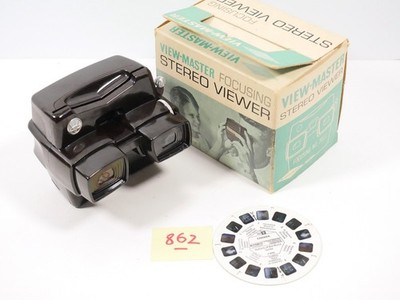 View-master MODEL D focusing viewer later Brown reel + LED bulb serviced by DrT