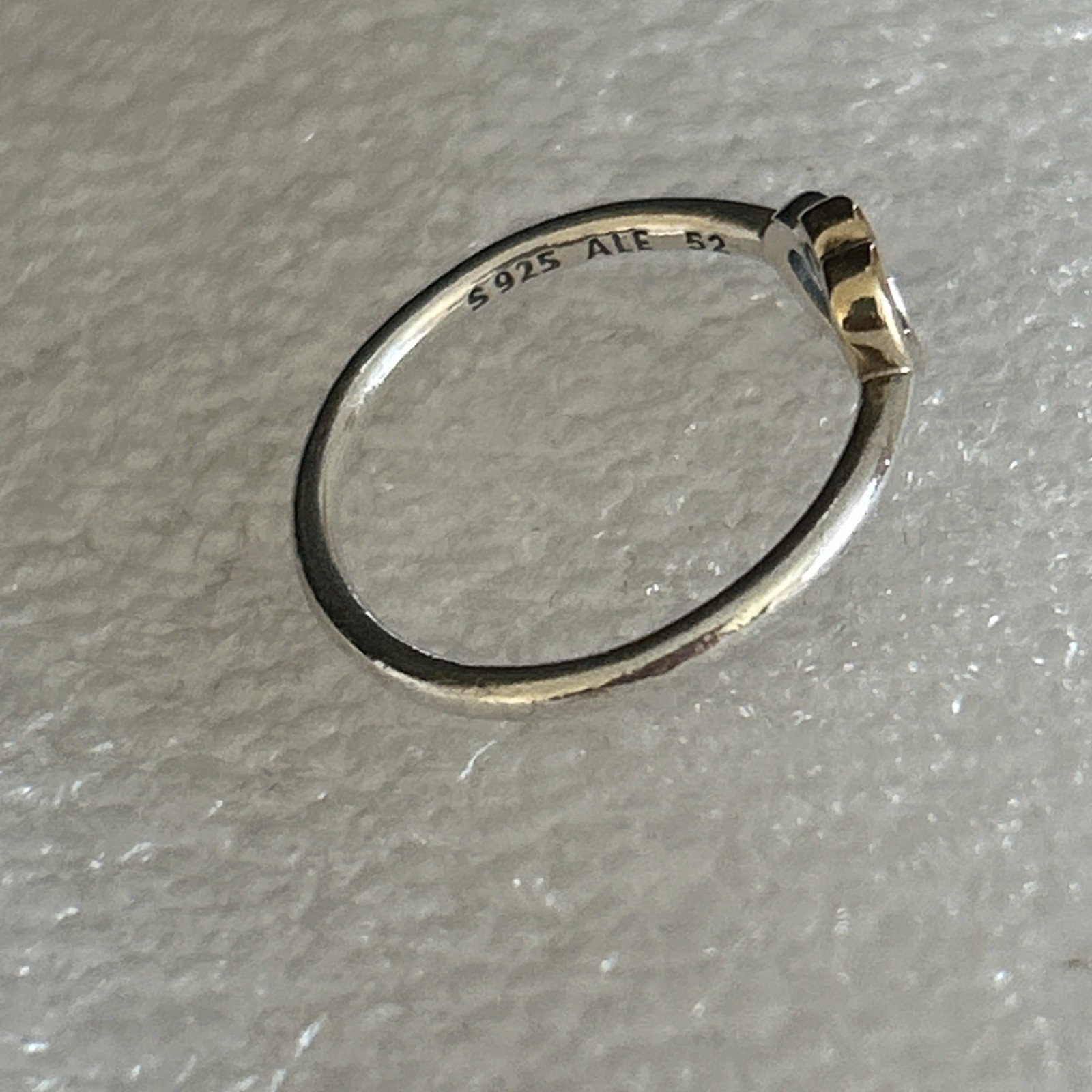 Authentic Pandora 🌟 Stackable 2 Tone Hearts Ring… - image 2