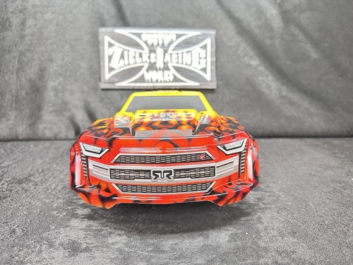 CUSTOM PAINTED RC TRUCK BODY ARRMA KRATON 6S BLX ARA406158 1/8 1/8TH FIRE ZIELKE - Picture 5 of 16