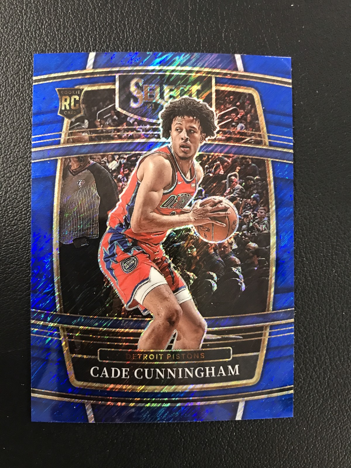 2021-22 Panini Select #11 Cade Cunningham Blue Shimmer Prizm Detroit Pistons