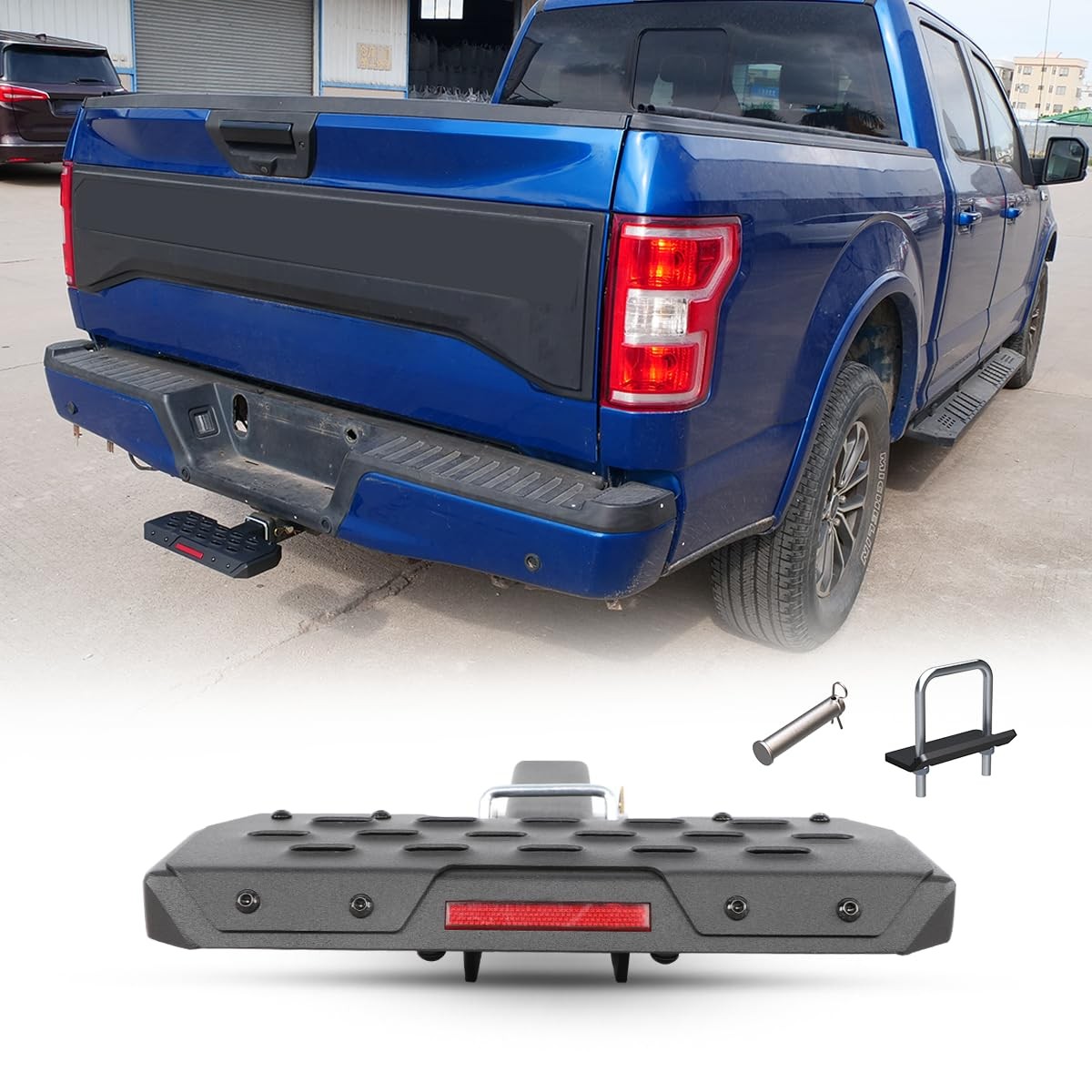 Universal Hitch Step 2in Trailer Receiver Anti Slip Platform Truck SUV Pickup