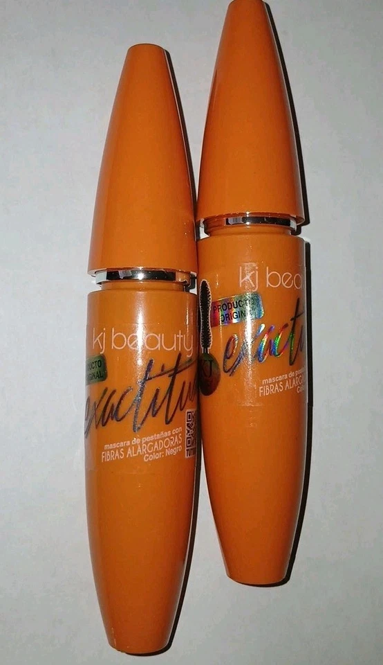 X2 MASCARA RIMEL EXACTITUD KJ BEAUTY FIBRAS ALARGADORAS COLOR NEGRO Foto 4 de 4