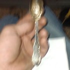 Towle Silver Smiths Friut Spoon Old English Engraved With Gold Wash Finish — photo 3