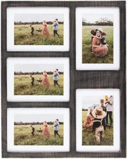 GLM 4x6 or 5x7 Collage Picture Frames for Wall, Holds 5 Photos, 5x7 Picture F...