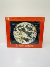 Rare 2 NEW Vtg Connor Toy Puzzle USA SPACE RACE EARTH SATELITES NASA ROCKETS NOS