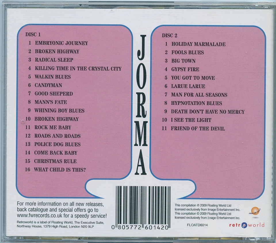 Jorma Kaukonen – Relix Collection | 2 CD Set | Zustand lesen ! - Bild 2 von 4