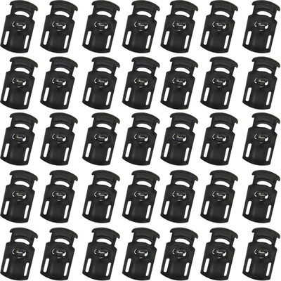 100PCS Plastic Spring Stopper Single Hole Heavy Duty Cord Stop Toggle Fastener S