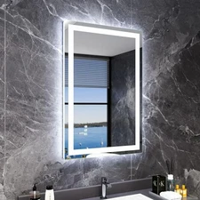 LED Bathroom Mirror 24"x 36", 36"L x 24"W Led Bathroom Mirror(dual Lights)
