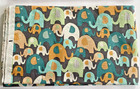 ELEPHANT SPLASH fabric collection - NEW - total 3 yards 100% cotton OOP — photo 3