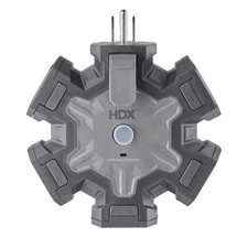 15 Amp 5 Outlets Power Hub, Grey