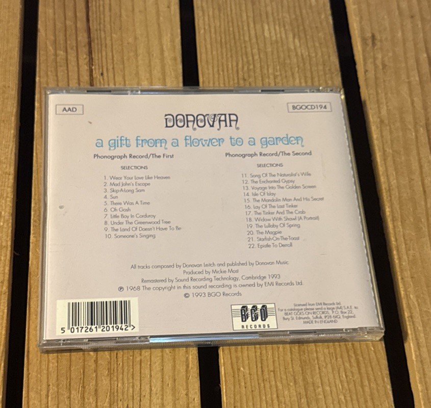 A Gift From A Flower To A Garden (BGO) by Donovan (CD, Apr-1997
