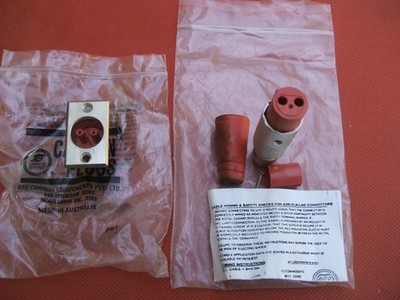 Rare Cannon LNE-11 Plug & LNE-32 Jack for Vox JMI AC50 & AC100 Back Panels - NIP