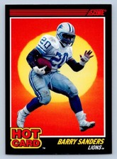 Barry Sanders 1990 Score Hot Card #3 Blister Pack Exclusive Detroit Lions