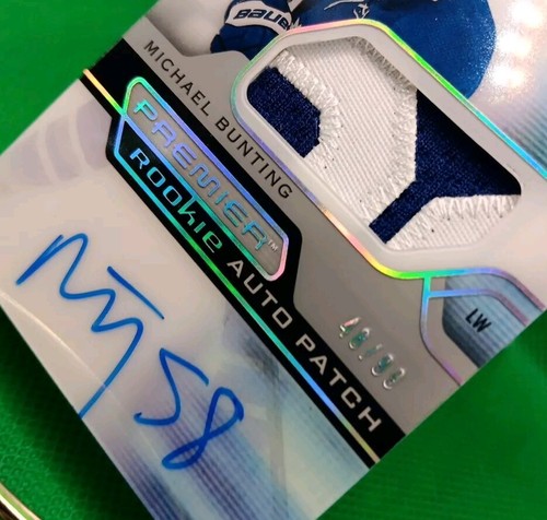 2021-22 UD PREMIER AUTOGRAPH PATCH ROOKIE #AR-MB MICHAEL BUNTING /99 Auto RC SP - 第 2/3 張圖片