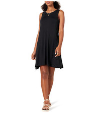 Womens Ladies Dress Relaxed Size M Tank Swing Scoop Neck Sleeveless 95% Viscose