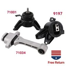 3Pcs Engine Motor & Trans Mount Set Set For 2011-2015  Kia Optima 2.4L AUTO New