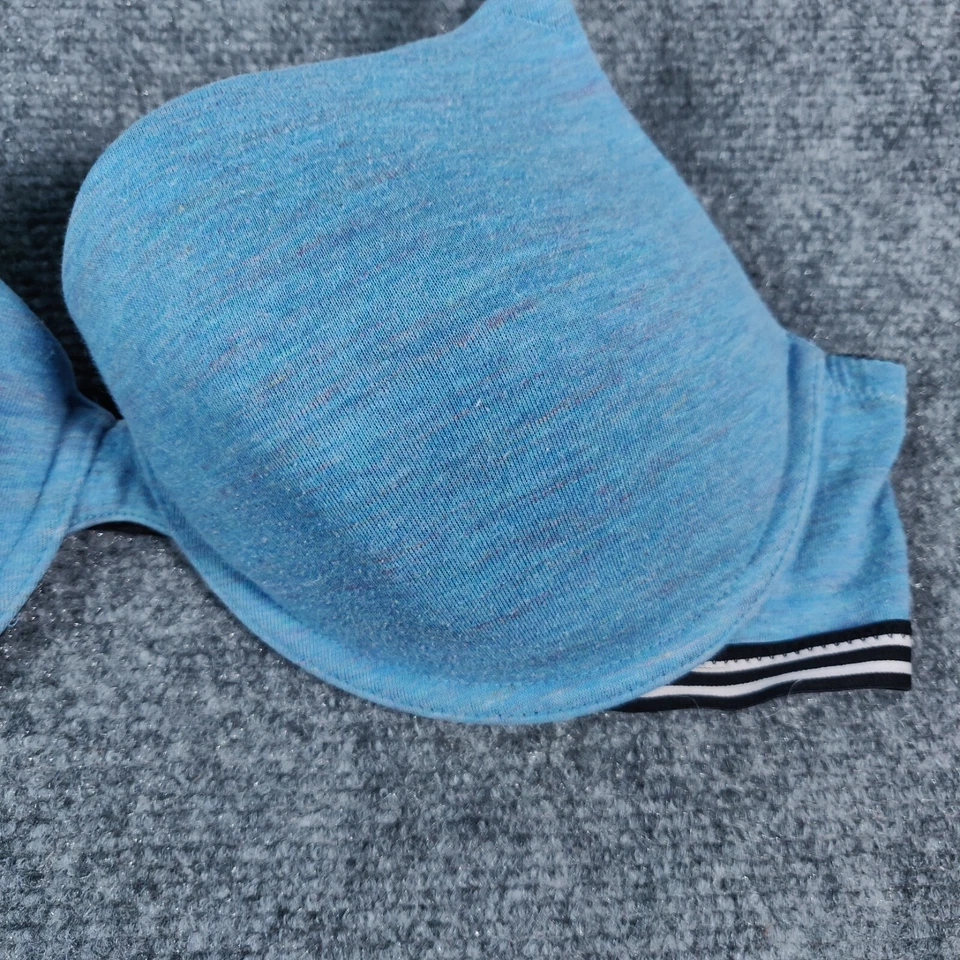 Sujetador Xhilaration Mujer 36D Azul Camiseta Con Aros Brezo Acolchado Elastizado Lencería Foto 4 de 4