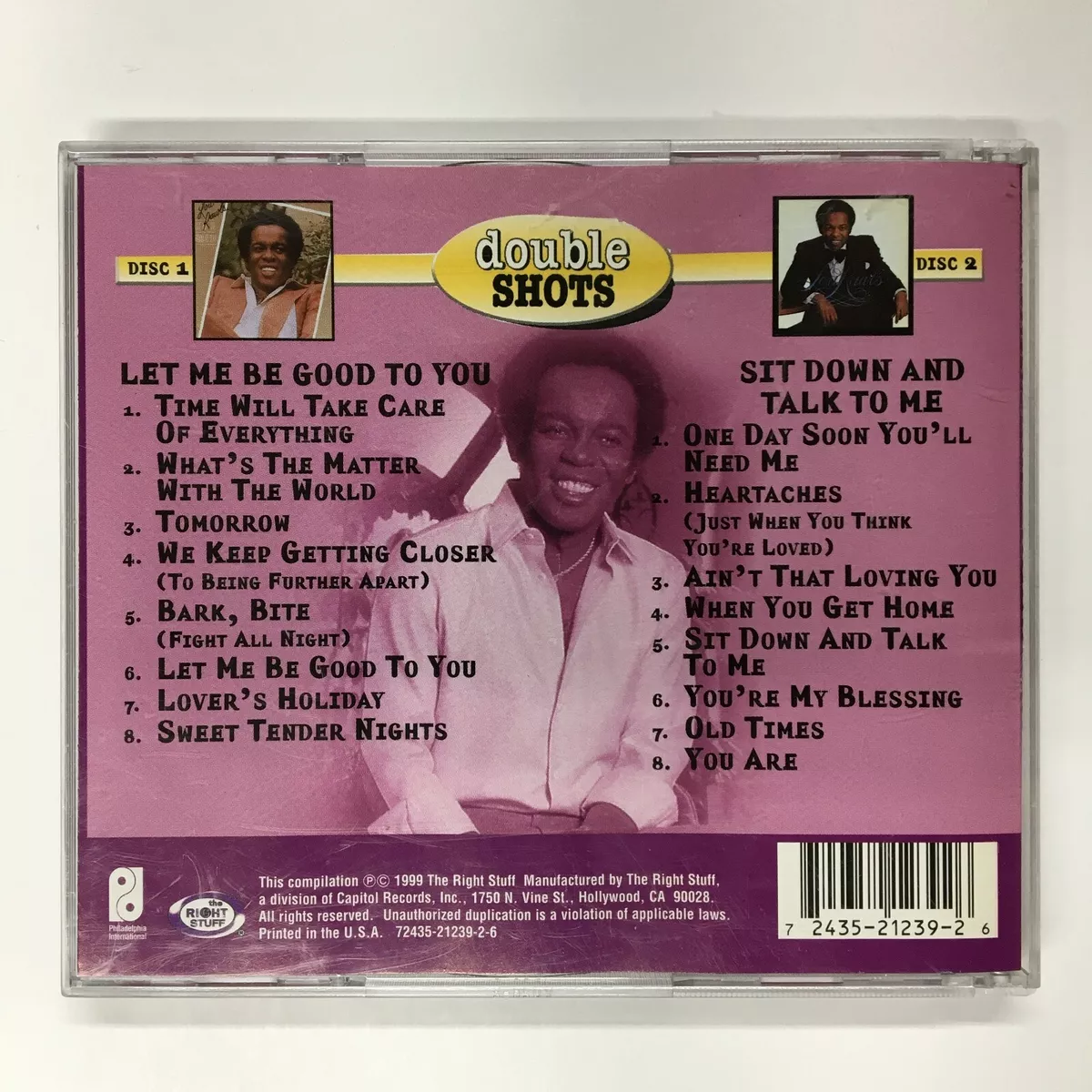 LOU RAWLS - Sit Down & Talk To Me / Let Me Be Good To You - 2 CD - Original  724352123926