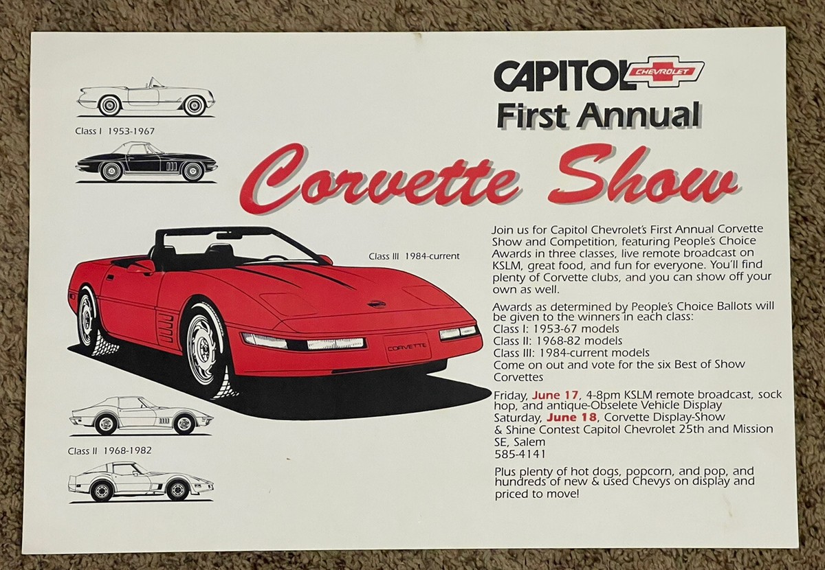 A 1980's Capitol Chevrolet (Salem, Oregon) 1st Ann. Corvette Show