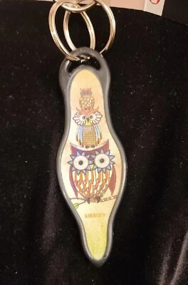 NEW Munio Self Defense Key Chain Triple Hoot Owls Kubaton Personal Safety