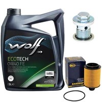 MotoröL Set 0W40 5 Liter + ÖLfilter + ÖLablassschraube FüR Opel Insignia A Saab