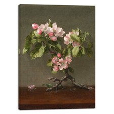 Canvas Wall Art Apple Blossoms,1873 by Martin Johnson Heade Canvas Artwork Print