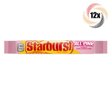 12x Packs Starburst All Pink Strawberry Flavored Fruit Chews Candy 2.07oz