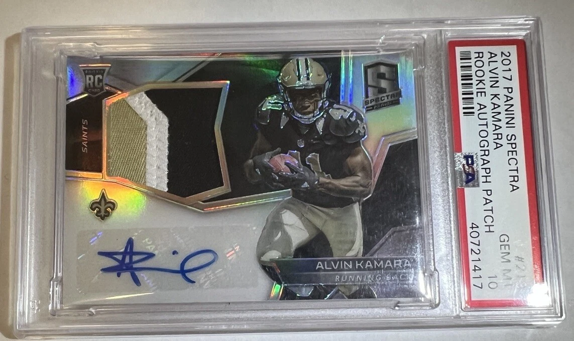 Alvin Kamara Panini Spectra #213 Autograph Patch