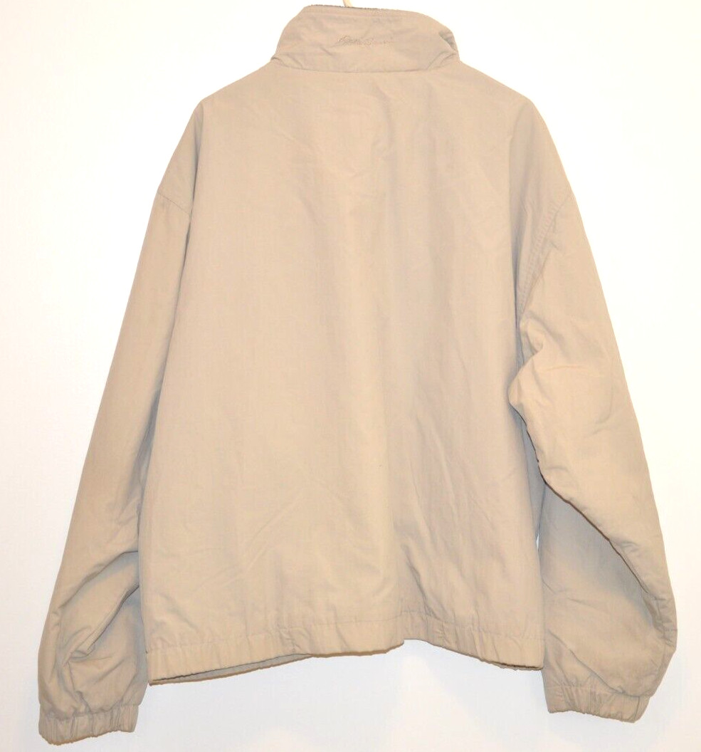 VTG Eddie Bauer Outdoor Outfitters Bomber Jacket Tan Full Zip Lined Men's Sz.XXL image 2