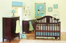 Summer Giggle Gang 10 PC Crib Bedding Set Includes Canvas Wall Art New 