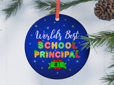 World's Best School Principal Christmas Ornament, School Principal Gift