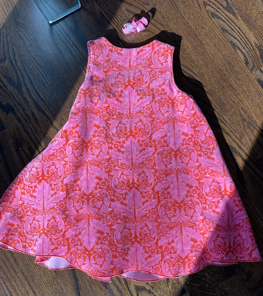 Vestido envolvente de terciopelo Baby Lulu 4T, nuevo lazo de pelo a juego. $19 con envío gratis Foto 3 de 4