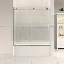 iBath 55 - 59 in.W x 60 in.H Tub Sliding Shower Door with Soft Closing System