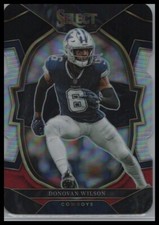 2022 Panini Select #86 Donovan Wilson Black and Red Prizm Die Cut