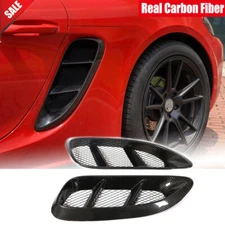 Real Carbon Side Air Intake Cover Vents for Porsche 718 Boxster Cayman 2016-2018