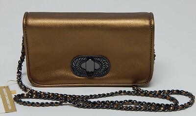 Aimee Kestenberg After Hours Women's Solid Leather Crossbody Bag Metallic Bronze