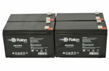 Raion Power 12V 7Ah Powertron PT7-12 SLA AGM Battery - 4 Pack